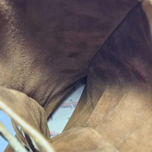 Vintage Knee High Moccasin Boots Women’s Size 6 Soft Brown Suede Leather - Picture 8 of 8